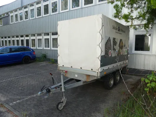 Humbaur huif aanhangwagen - eerste toel. 26.06.1997