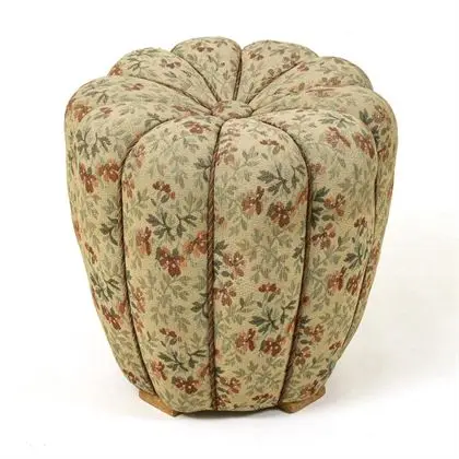 Tabouret rembourré "Tulip". Jindrich Halabala pour Cesky Nabytek