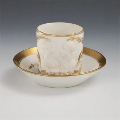 Tasse portrait : reine Luise et Friedrich Wilhelm III