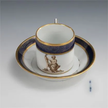Tasse Empire avec peinture sépia. KPM Berlin