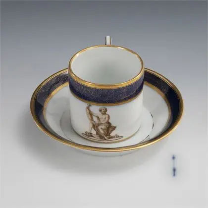 Tasse Empire avec peinture sépia. KPM Berlin