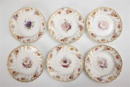 6 assiettes avec peinture douce. KPM Berlin