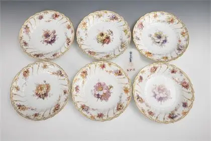6 assiettes plates avec peinture douce. KPM Berlin