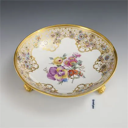 Bowl with floral painting. KPM Berlin