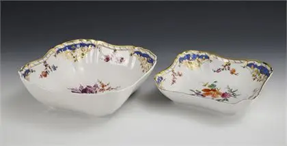 2 bols "Breslauer Stadtschloss". KPM Berlin