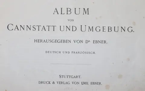 Ebner,(E.). – Album von Cannstatt und Umgebung