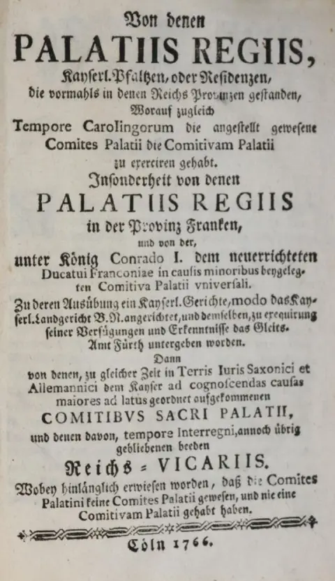 Von denen Palatiis Regiis, – Imperial palaces or residences formerly in the Empire's provinces
