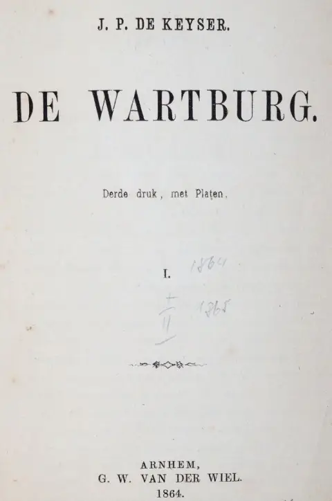 Keyser,J.P.de. – De Wartburg. 3rd ed. 2 parts in 1 vol.