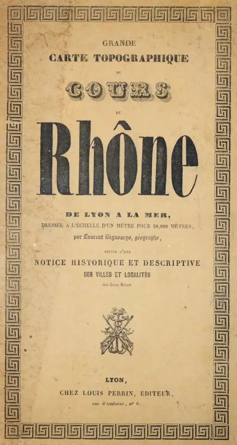 Dignoscyo,L. – Grande Carte Topographique du Cours du Rhone de Lyon a la Mer
