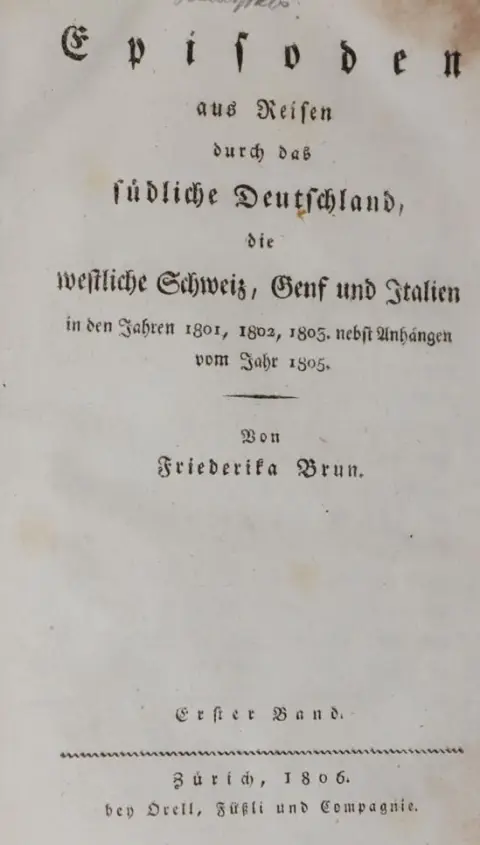 Brun,F. – Episoden aus Reisen durch das südliche Deutschland, die westliche Schweiz, Genf und Italien in den Jahren 1801