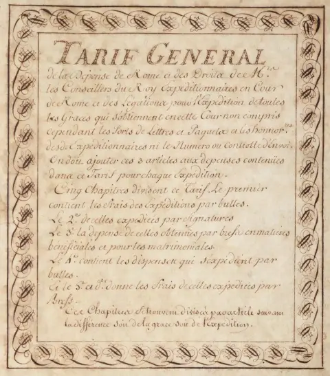 Tarif General. – Franz