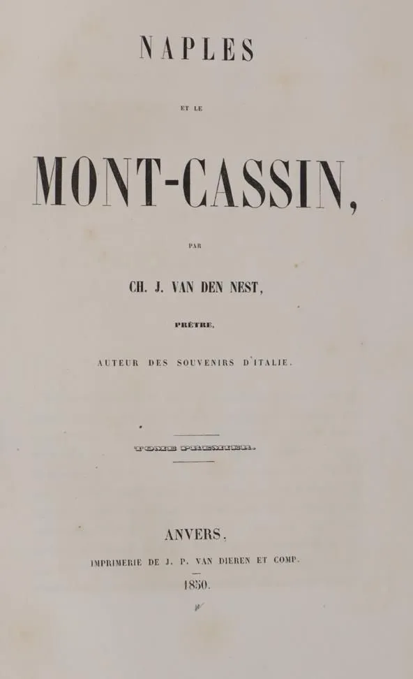 Nest,C.J.van den. – Naples et le Mont-Cassin