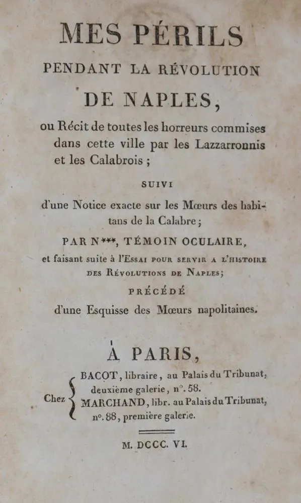 Collection – of 10 works on Naples, mostly in French