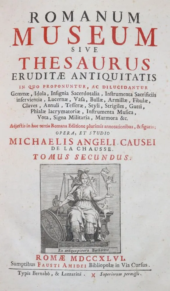 Козё де Ла Шосс, М.А. – Romanum museum sive thesaurus eruditae antiquitatis in quo proponuntur, ac dilucidantur gemmae, idolae, insign