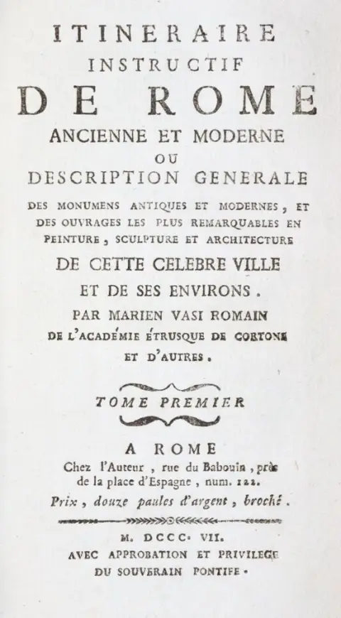 Vasi,M. – Itinerario istruttivo di Roma antica e moderna o descrizione generale...