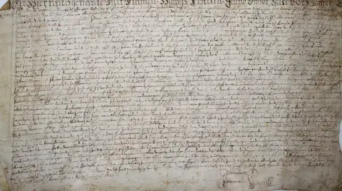 Urkunde. – Немецкая рукопись на пергаменте, Rohr bei Tafers (Fribourg) 1722