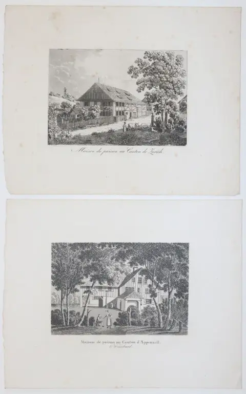 (Keller,H. и R.H.Füssli). – Collection des habitations rurales dans les XXII cantons de la Suisse
