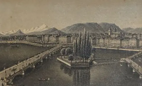 Souvenirs de la Suisse, naar de natuur getekend