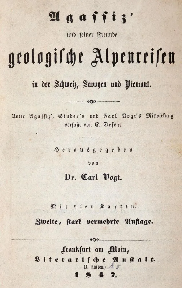 Desor,E. – Agassizovy a jeho přátel geologické alpské cesty po Švýcarsku, Savojsku a Piemontu
