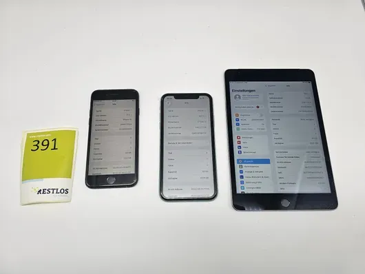 1x iPhone SE 3. gen. - 1x iPhone 11 - 1x iPad Mini