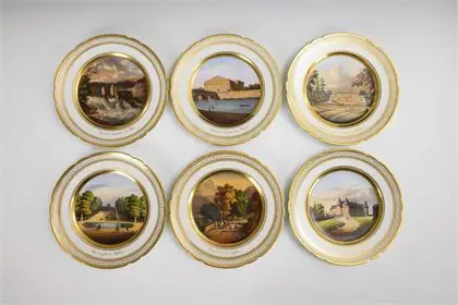 6 assiettes à vues françaises