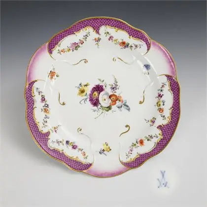 Barokowy talerz "Serwis Schwerin". Meissen
