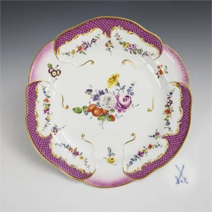 Barokowy talerz "Serwis Schwerin". Meissen