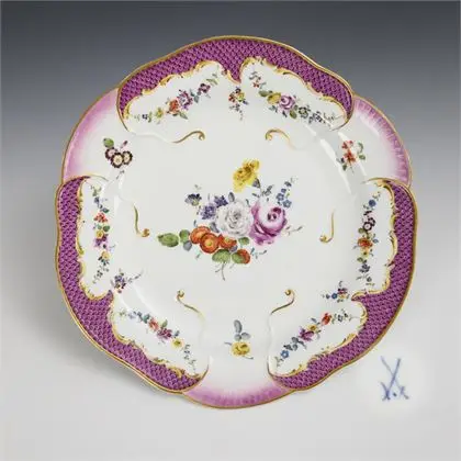 Barokowy talerz "Serwis Schwerin". Meissen
