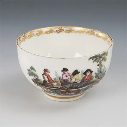Tasse baroque avec motif paysan. Meissen