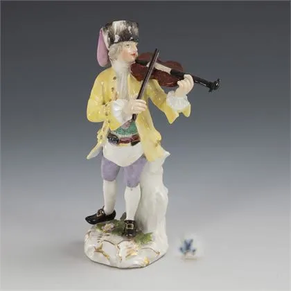Barokowy skrzypek. Meissen