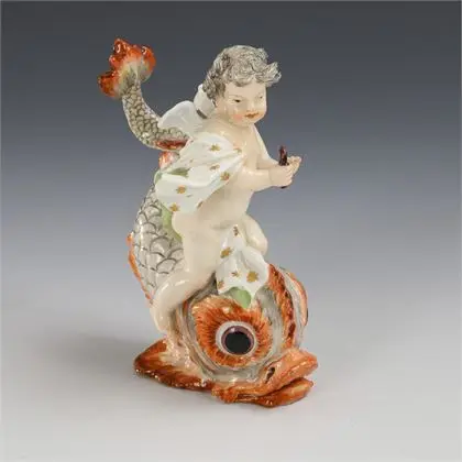 Putto na delfinie. Meissen