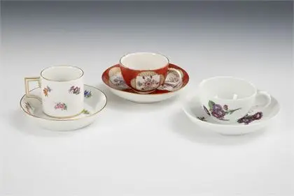 3 filiżanki do mokki. Meissen
