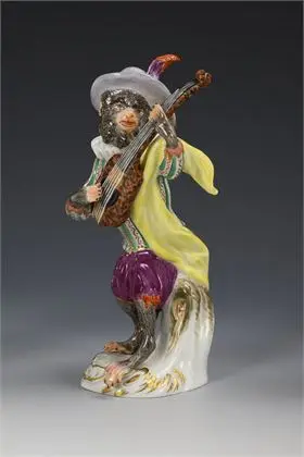 Affe als Gitarrist. Meissen