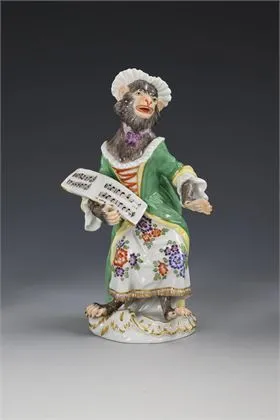 Małpa jako śpiewaczka. Meissen