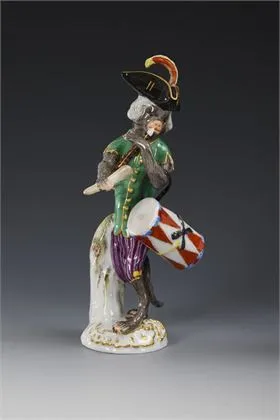 Singe tambour. Meissen
