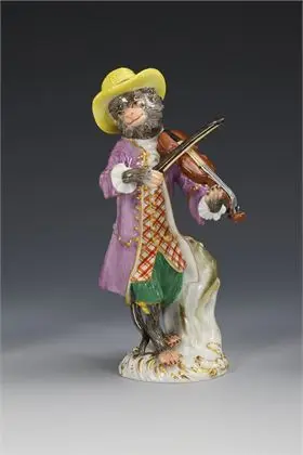 Affe als Geiger. Meissen