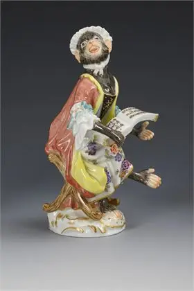 Affe als Sängerin. Meissen