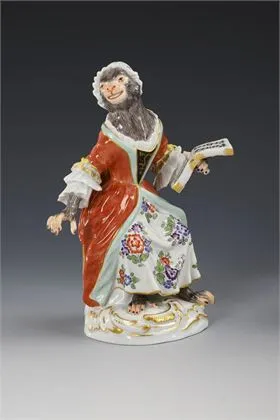 Małpa jako śpiewaczka. Meissen