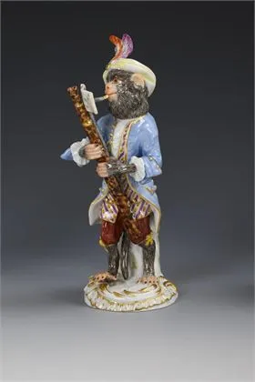 Singe joueur de basson. Meissen