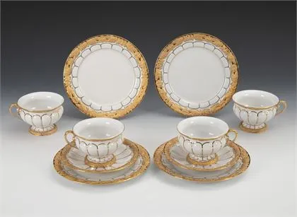 10 porcelain items "X-Form". Meissen