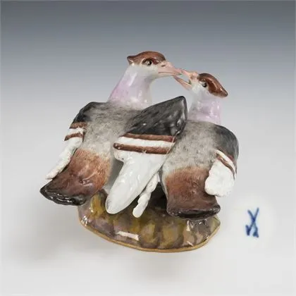 Paire de pigeons. Meissen