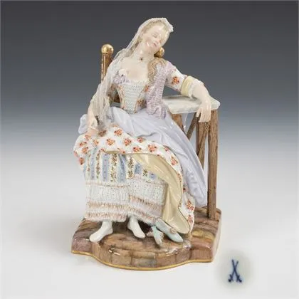 Śpiąca dama. Meissen