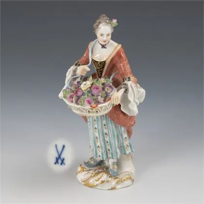 Blumenverkäuferin. Meissen