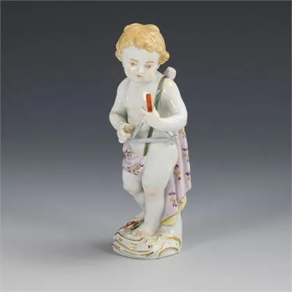 Putto s trianglem. Meissen