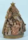 Bohn, Kurt, 1909 Suhl - 1991 Ulm – Ceramic group, polychrome, H= 40 cm, "Holy Family with angels, ox and donkey", monogram on reverse, ref.: Saur, Artprice