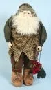 Kerstman – kunststof en kunstmassa, kleding van kunstbont, H= 86 cm;