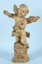 Ange – bois (décapé), sur socle nuageux, H= 60 cm, 18e s., mains endommagées ;