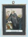Malba na skle "S. Leonhard" – 16 x 12 cm, 19. stol., barevné vady, R