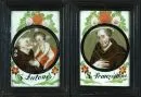 Malby na skle, 2 kusy "S. Antoni a S. Franziskus"