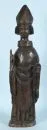 St. Augustine – wood, dark stained, on base, H= 86 cm, probably older, minimally damaged